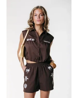 Gwyneth Shell Sleeveless Top Bruin 1