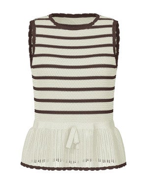 YASANNIE SL KNIT TOP S. Off White