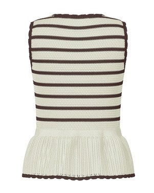 YASANNIE SL KNIT TOP S. Off White