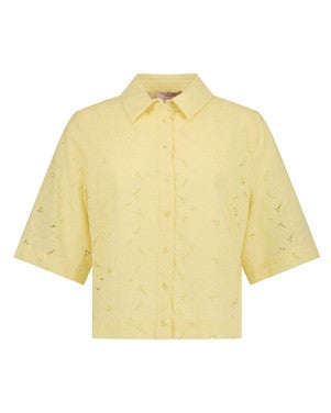 Nyra broderie blouse Geel