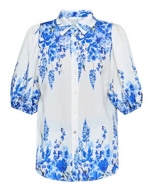 ELLA-SH76 Shirt Blauw