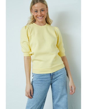 Peva Puff SS Sweat Geel