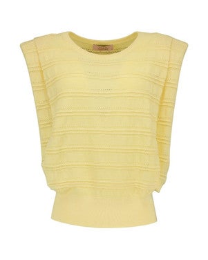 Leona knitted top Geel