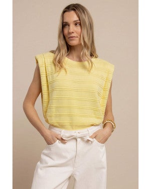 Leona knitted top Geel