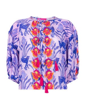 Blue Tiger Blouse Blauw