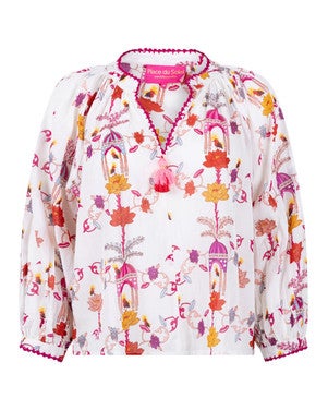 Birdhouse Blouse Long Sleeves Print