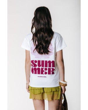Summer Shells Boxy Tee Wit 1