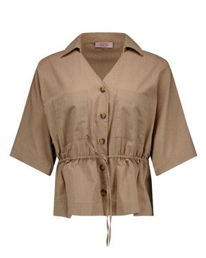 Erie linen blouse Beige