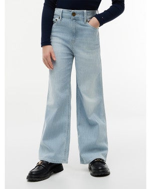 MABEL DENIM STRIPE JEANS Licht Blauw