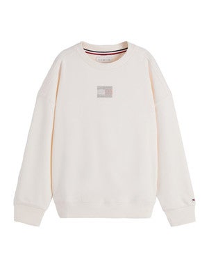TOMMY RHINESTONE SWEATSHIRT Wit 1