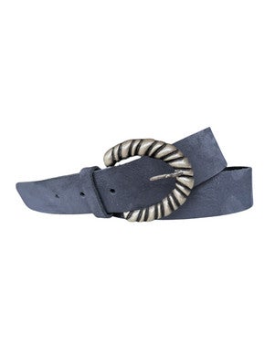 Oud Zilver Fun Gesp Donker Blauw