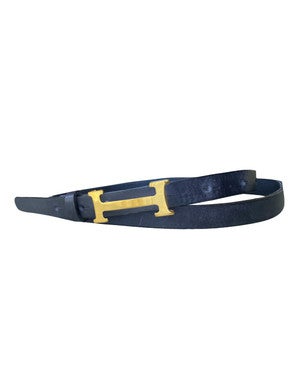 Mini H Gesp Donker Blauw