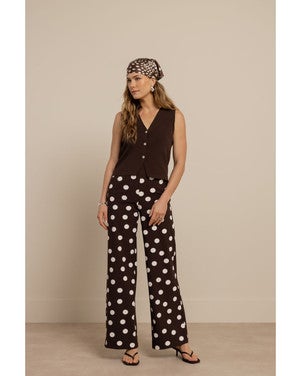 Lexie dot trousers Bruin 1