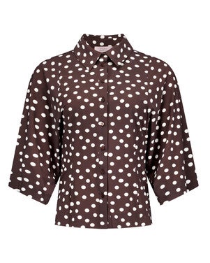 Fabienne dot blouse Bruin 1
