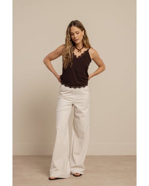 Mitzie lace top Bruin 1