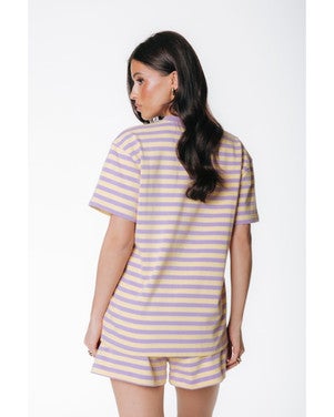 Jess Striped Sweatshort Multi