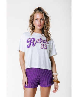 Rebels 33 Cropped Loosefit Tee Off White