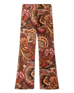 Francis Retro Flower Print On Neoprene Goud