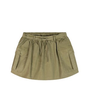 ladies woven cargo balloon skirt MANDY Army