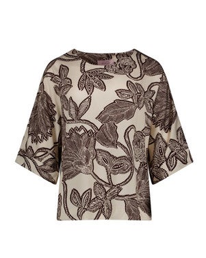 Madison flower top Beige
