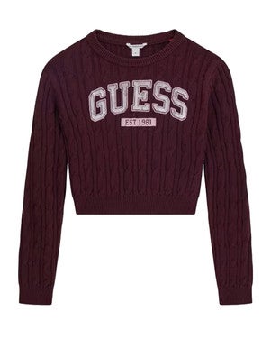 Knitted Cable Sweater Bordeaux