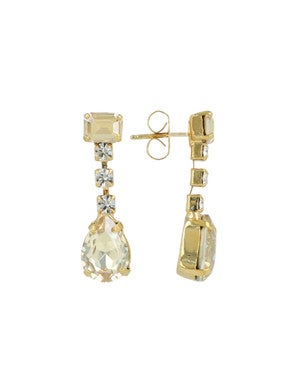 Earring String Teardrop S Goud