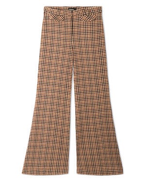 Famous Multicoloured Pied De Poule Jacquard Jersey Bordeaux