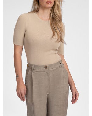 Alya Fitted Top Beige