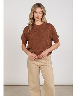 Kinty Top Lurex Bruin 1