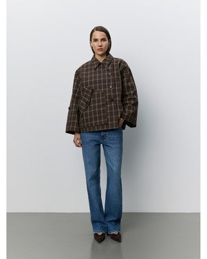 AGATHASW CHECK JACKET Bruin 1