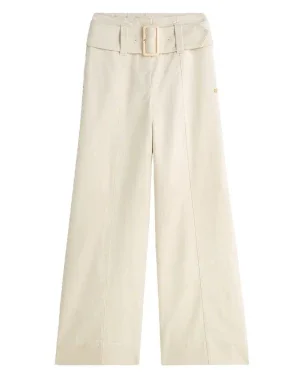 MAUREEN high waisted wide leg jeans Ecru