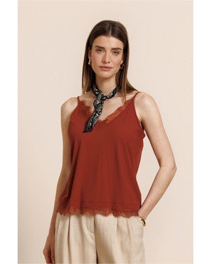 Mitzie lace top Oranje