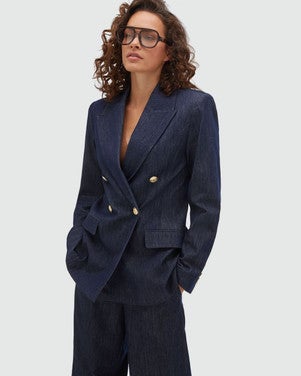 BLUEBELL fitted blazer Blauw