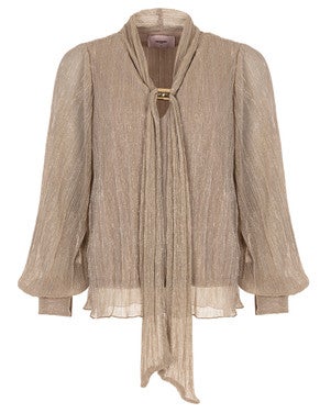 Blouse Bodile Plisse Goud