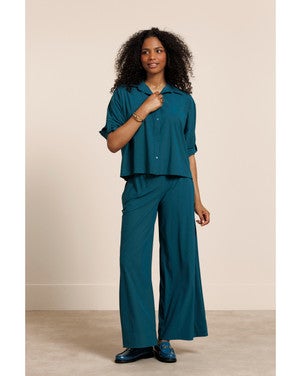 Grace trousers teal Blauw