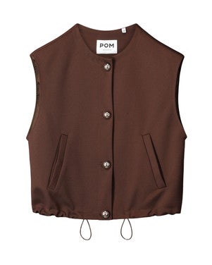 GILET - Gaya Chocolate Brown Bruin 1