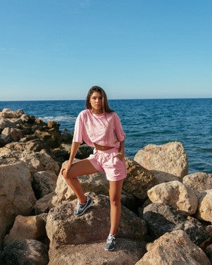 Flow T-shirt Roze