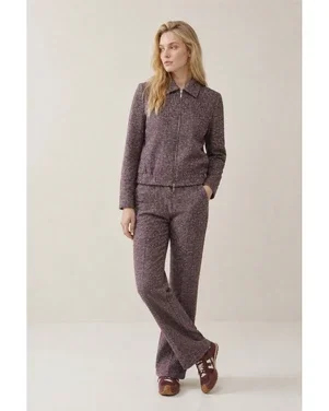 Broek Soul Lano Lurex Bordeaux