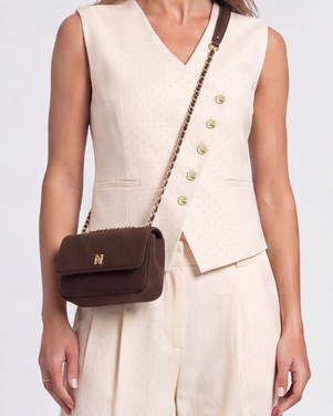 Ann Glitter Shoulderbag Bruin 2