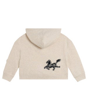 Hooded Fleece Sweatshirt Badges Stella Off White