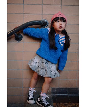 Grey denim skirt Grijs