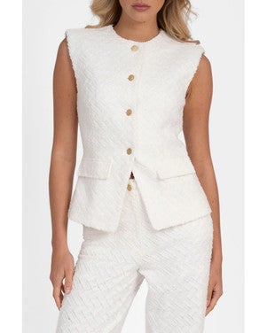 Rosetta Waistcoat Wit 1