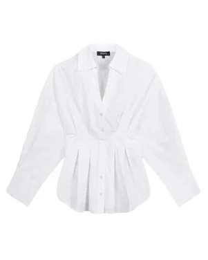 ladies woven taillered blouse GUUSJE Wit 1
