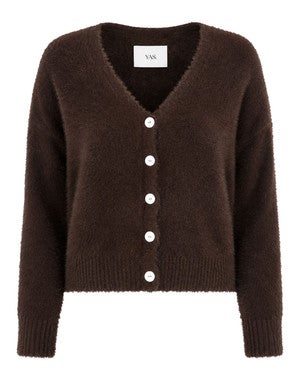 YASMALLI LS KNIT CARDIGAN - EX Bruin 1