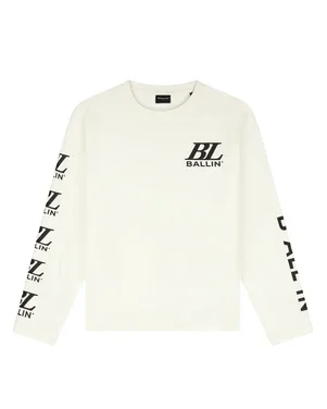 Junior Monogram Longsleeve Sleeveprint Ecru