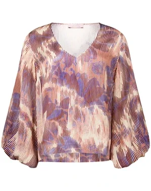 Florine flower stripe blouse Multi