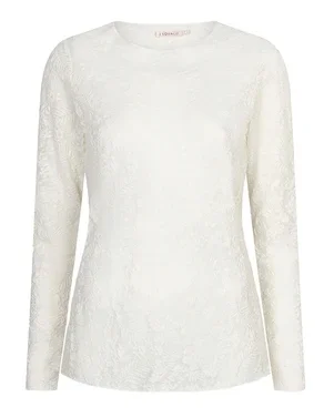 Top l/slve fancy Off White