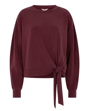 Sweater Modal knot detail Bordeaux