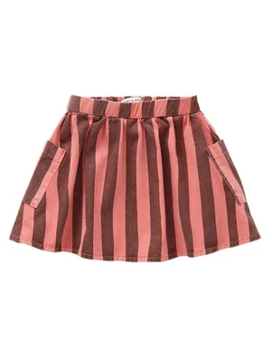 Striped denim skirt Roze