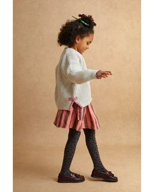 Striped denim skirt Roze